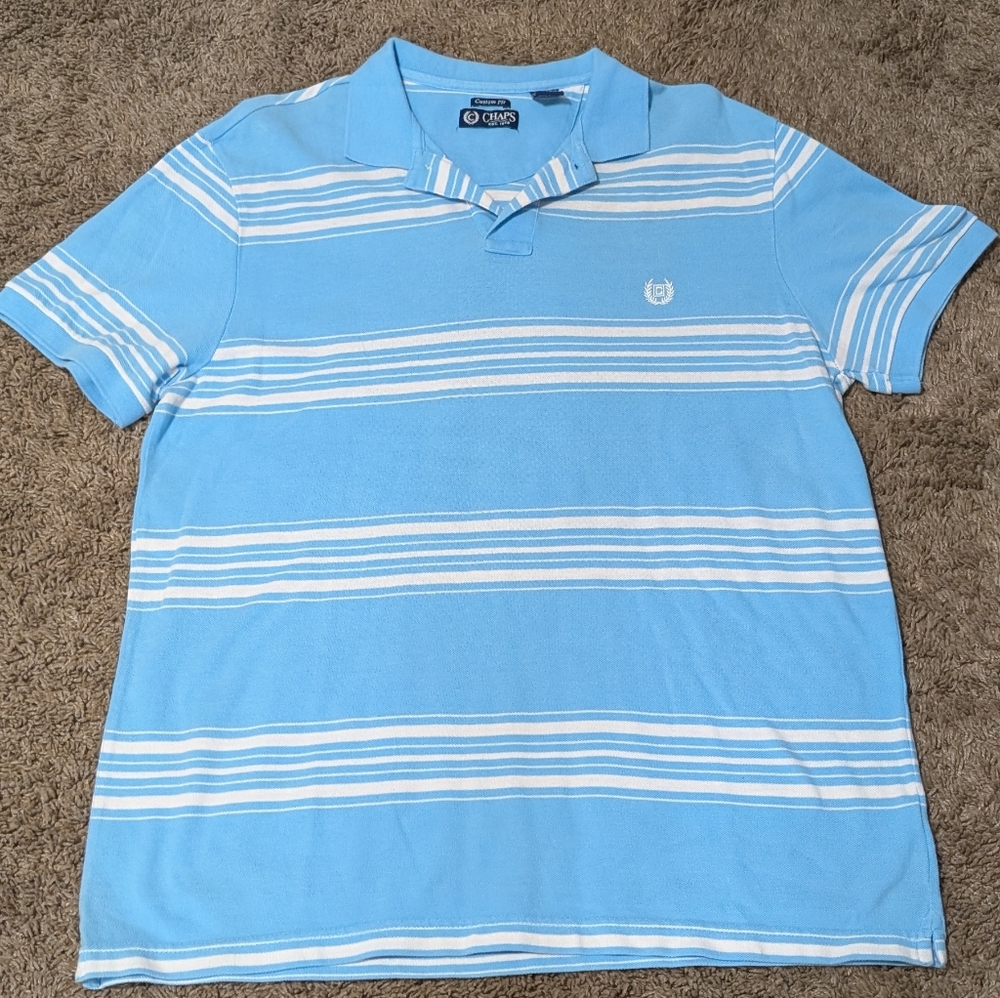 Chaps Men's Stripe Polo Shirt Size XL